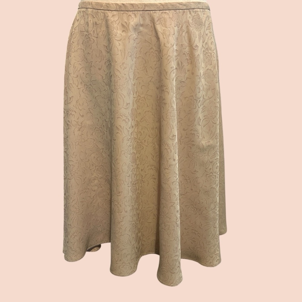 Vintage 90s Liz Claiborne Rose Damask Skirt | Romantic Garden | Size 16